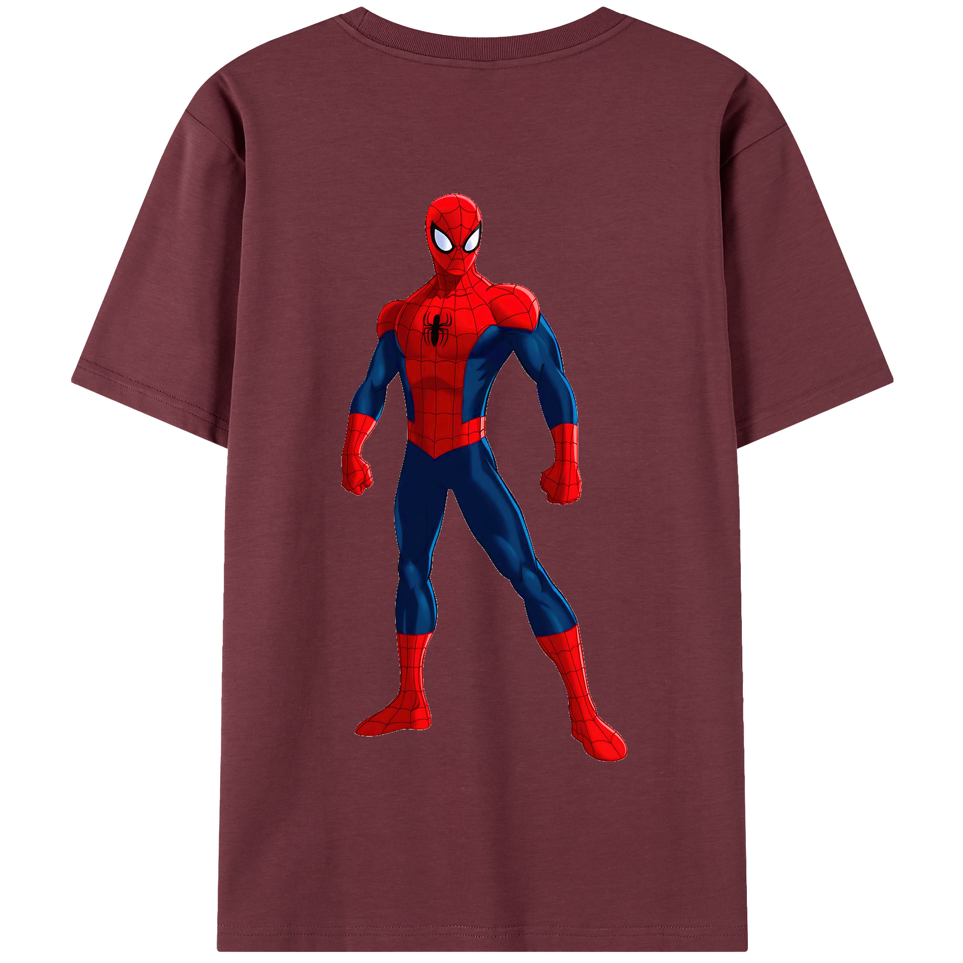 （画像用） Spider Man スパイダーマン 綿100％半袖Tシャツ（背面プリント）